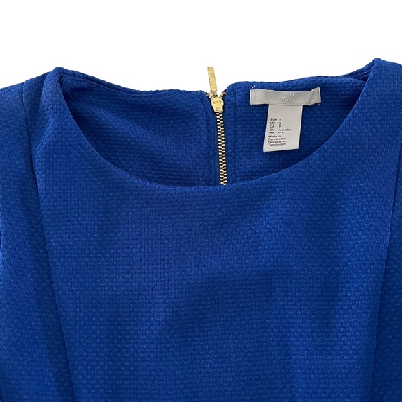 H&M Sleeveless Peplum Top Royal Blue Size Small - Picture 5 of 6